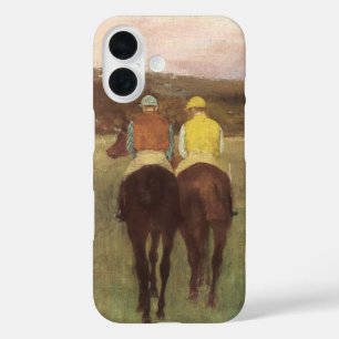 Rennpferde in Longchamp von Edgar Degas iPhone 16 Hülle