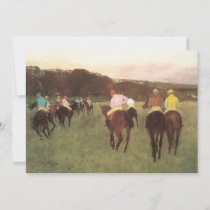 Rennpferde in Longchamp von Edgar Degas Einladung