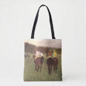 Rennpferde in Longchamp von Edgar Degas Tasche (Vorderseite)