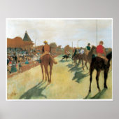 Rennpferde vor den Ständen, Degas Poster (Vorne)