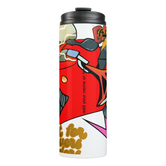 Rennrad Kunst Geschwindigkeit Thermosbecher (Vorderseite)