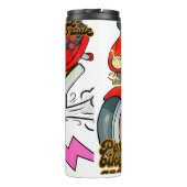 Rennrad Kunst Geschwindigkeit Thermosbecher (Rückseite)