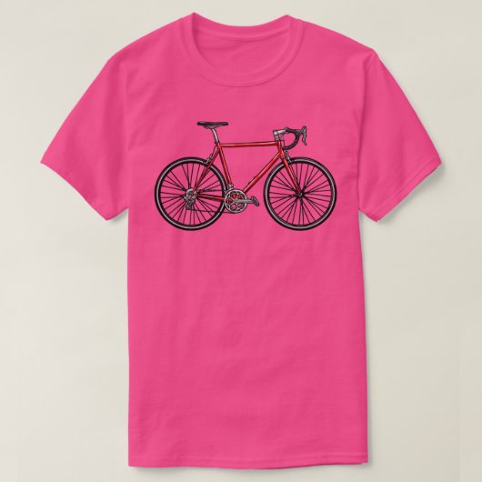 Rennrad mit Sattel T-Shirt (Design vorne)