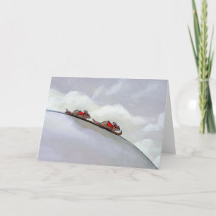 Rennratten beim Skifahren bergab einzigartiger Rat Karte