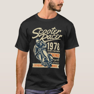 Rennrollerfahrer im Vintage-Retro-Stil T-Shirt