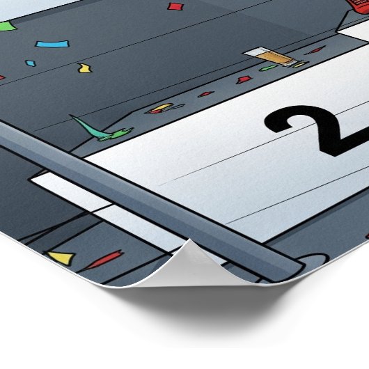 Rennsieger Poster (Ecke)