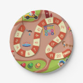 Rennspiel Pappteller (Vorderseite)