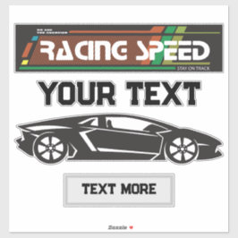 Rennsport-Autodesign – Schnelle Motorsportleistung Aufkleber