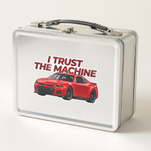 Rennsport-Fan-Lunchbox Ich vertraue der Maschine Metall Brotdose