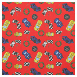 Rennsportwagen für Motorsport auf Rot Stoff