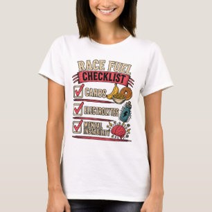 Rennstoff-Checkliste Lustiger Läufer-Humor T-Shirt