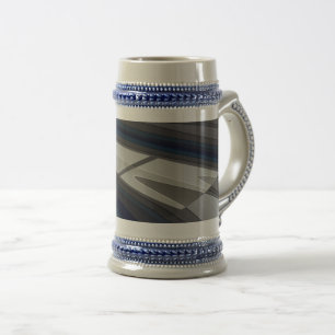 Rennstrecke auf blaugrauem Gleis Bierglas
