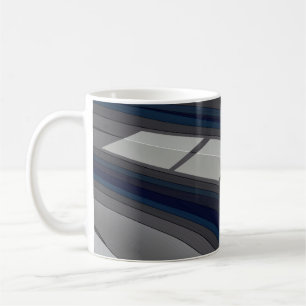 Rennstrecke auf blaugrauem Gleis Kaffeetasse