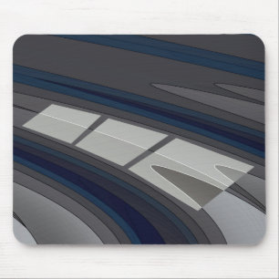 Rennstrecke auf blaugrauem Gleis Mousepad