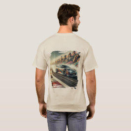 Rennstrecke Auto & Fan-Mural-Grafik T-Shirt