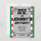 Rennstrecke Birthday Einladung, Reiseroute Rennen Einladung (Vorderseite)