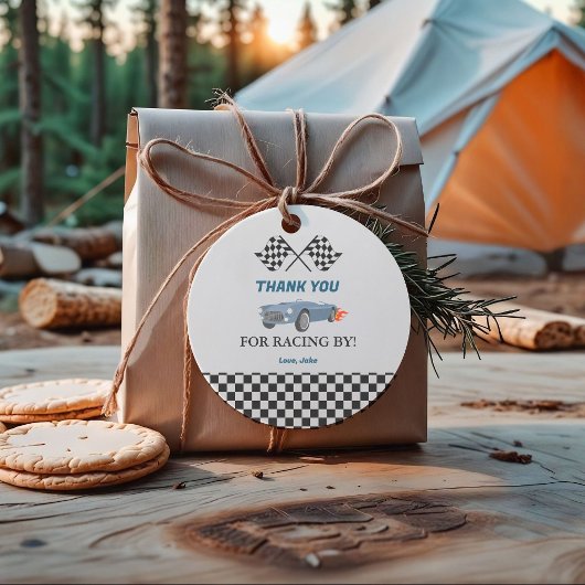 Rennstrecke Blue Baby Dusche Geschenkanhänger