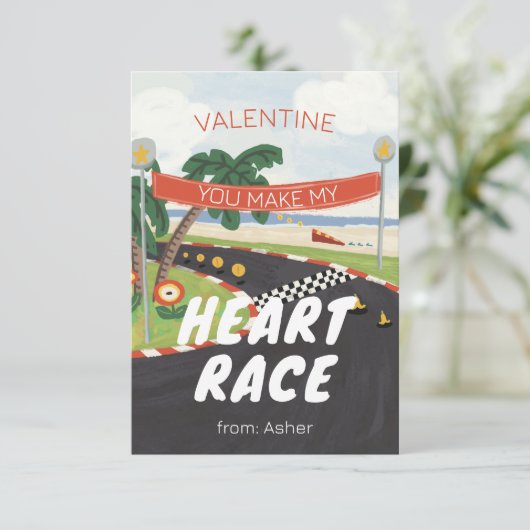 Rennstrecke Einladung (Stehend Vorderseite)