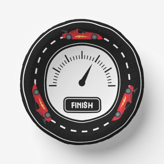 Rennstrecke Geburtstag Pappteller (Vorderseite)