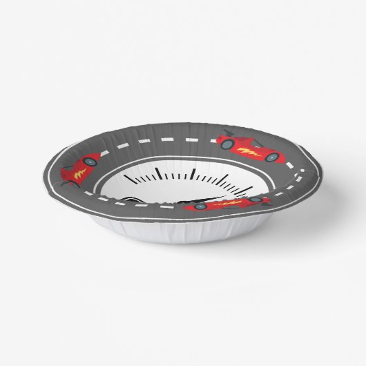 Rennstrecke Geburtstag Pappteller (Gewinkelt)