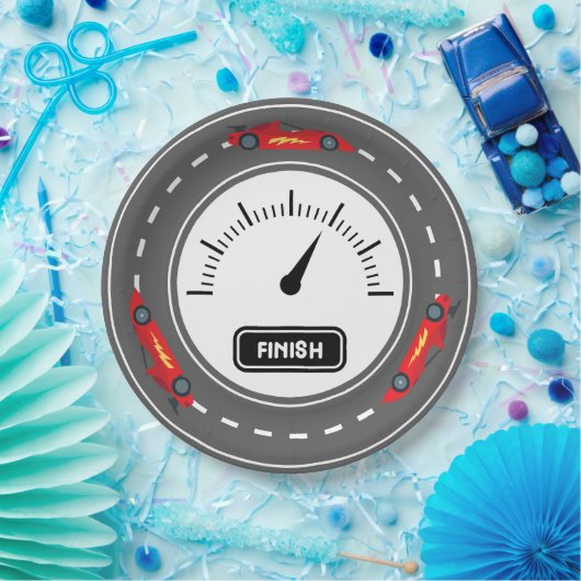 Rennstrecke Geburtstag Pappteller (Party)