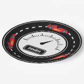 Rennstrecke Geburtstag Pappteller (Schrägansicht)