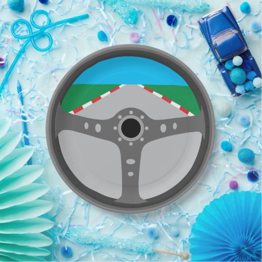 Rennstrecke-Lenkrad-Pappteller, zu verwenden Spaß! Pappteller (Party)