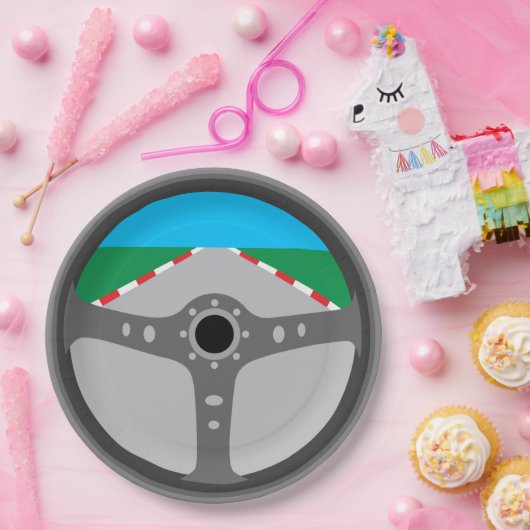 Rennstrecke-Lenkrad-Pappteller, zu verwenden Spaß! Pappteller (Party)