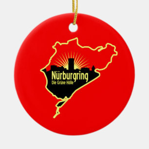 Rennstrecke Nurburgring Nordschleife, Deutschland Keramik Ornament