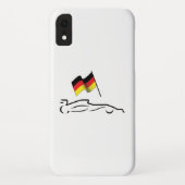 Rennstrecke Zeichnend mit deutscher Flagge Case-Mate iPhone Hülle (Rückseite)