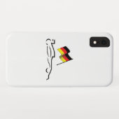Rennstrecke Zeichnend mit deutscher Flagge Case-Mate iPhone Hülle (Rückseite (Horizontal))