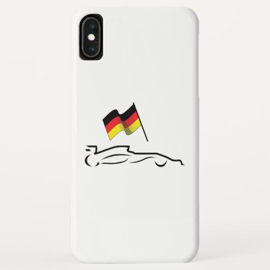 Rennstrecke Zeichnend mit deutscher Flagge Case-Mate iPhone Hülle (Rückseite)