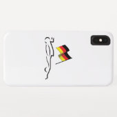 Rennstrecke Zeichnend mit deutscher Flagge Case-Mate iPhone Hülle (Rückseite (Horizontal))