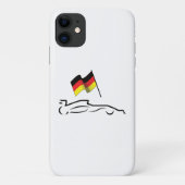 Rennstrecke Zeichnend mit deutscher Flagge Case-Mate iPhone Hülle (Rückseite)