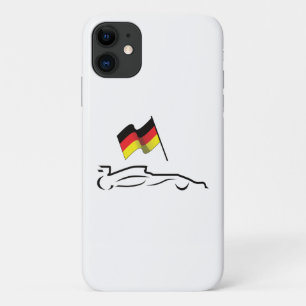 Rennstrecke Zeichnend mit deutscher Flagge Case-Mate iPhone Hülle