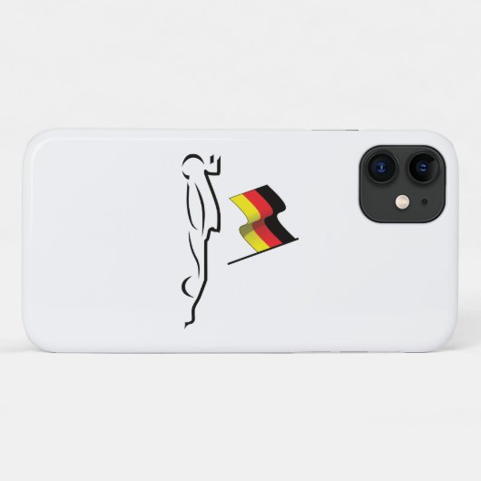Rennstrecke Zeichnend mit deutscher Flagge Case-Mate iPhone Hülle (Rückseite (Horizontal))