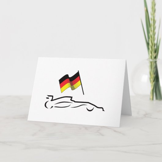 Rennstrecke Zeichnend mit deutscher Flagge Karte (Vorderseite)