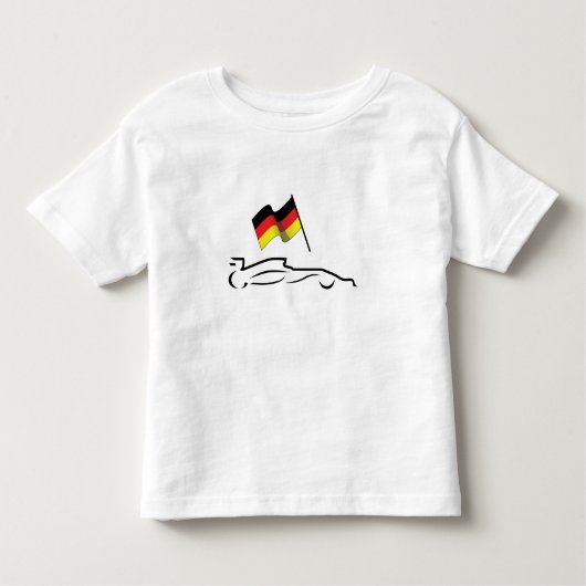 Rennstrecke Zeichnend mit deutscher Flagge Kleinkind T-shirt (Vorderseite)
