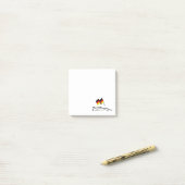 Rennstrecke Zeichnend mit deutscher Flagge Post-it Klebezettel (Auf Schreibtisch)