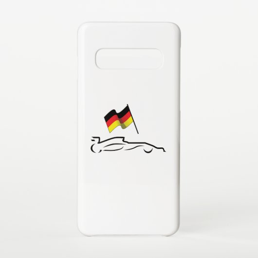 Rennstrecke Zeichnend mit deutscher Flagge Samsung Galaxy Hülle (Rückseite)