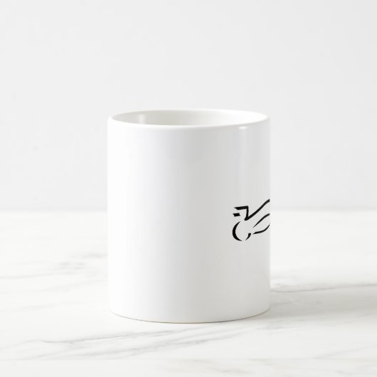 Rennstrecke Zeichnend Silhouette Kaffeetasse (Mittel)