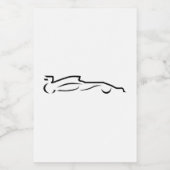 Rennstrecke Zeichnend Silhouette Lebensmitteletikett (Einzelnes Label)