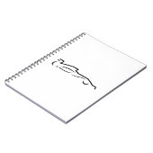 Rennstrecke Zeichnend Silhouette Notizblock (Linke Seite)