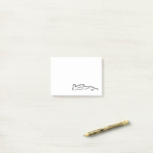 Rennstrecke Zeichnend Silhouette Post-it Klebezettel (Auf Schreibtisch)