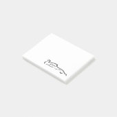 Rennstrecke Zeichnend Silhouette Post-it Klebezettel (angewinkelt)