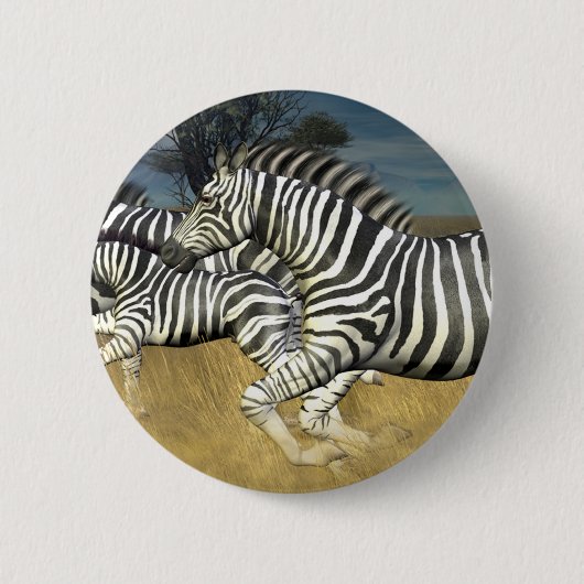 Rennstreifen - Zebra Button (Vorderseite)