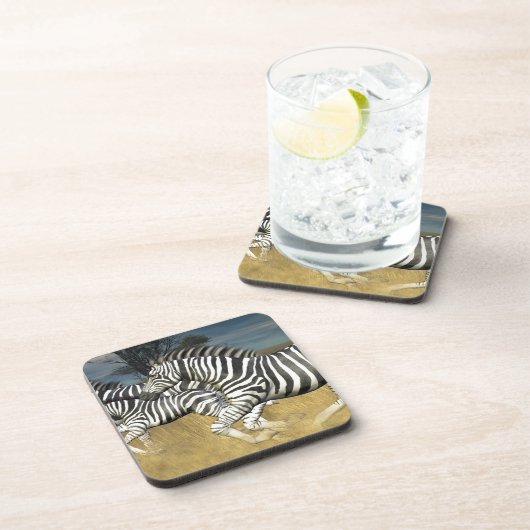 Rennstreifen - Zebra Getränkeuntersetzer (Rechte Seite)