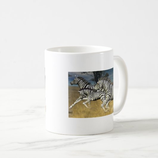 Rennstreifen - Zebra Kaffeetasse (VorderseiteRechts)