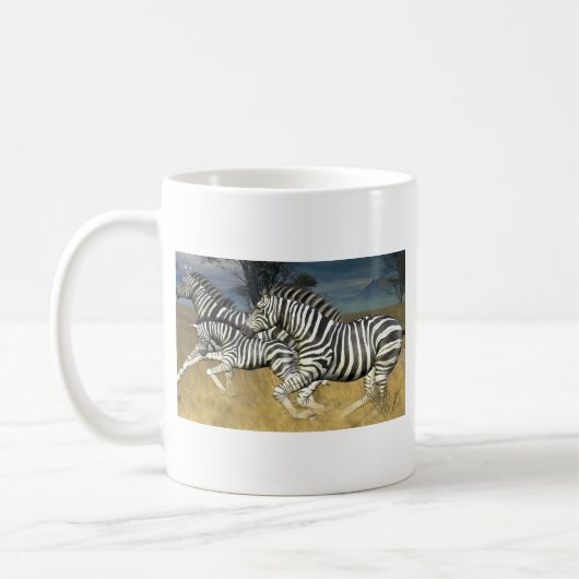 Rennstreifen - Zebra Kaffeetasse (Links)