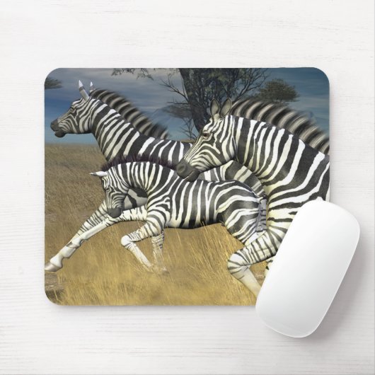 Rennstreifen - Zebra-Maus-Pad Mousepad (Mit Mouse)